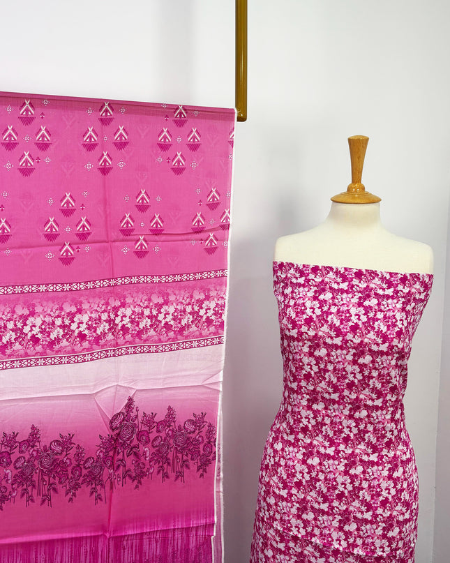 Fancy Digital Printed Lawn All Over 3piece Unstitched
