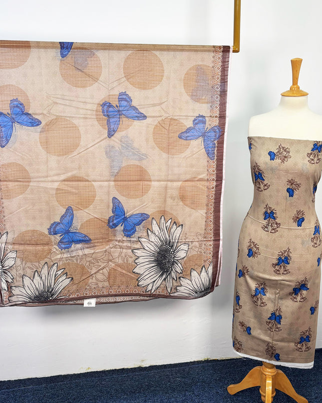 Fancy Digital Printed Lawn All Over 3piece Unstitched
