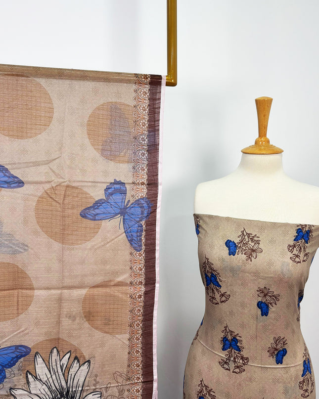 Fancy Digital Printed Lawn All Over 3piece Unstitched