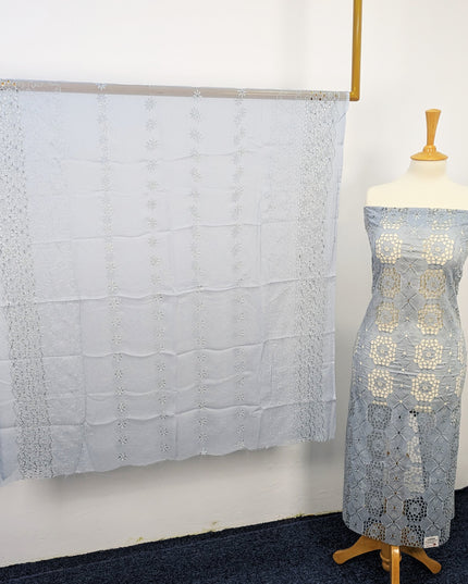 Fancy Embroidered Lawn With Full Jaal Chikankari Work And Chiffon Dupatta