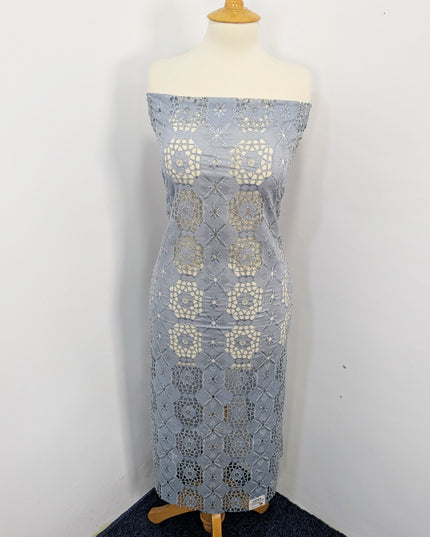 Fancy Embroidered Lawn With Full Jaal Chikankari Work And Chiffon Dupatta