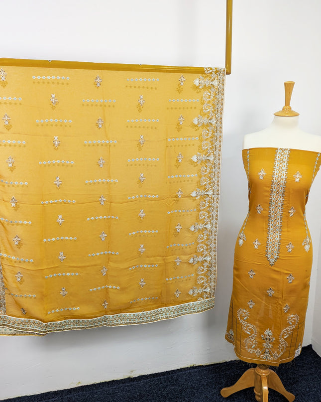 Fancy Embroidered Lawn With Chiffon Dupatta