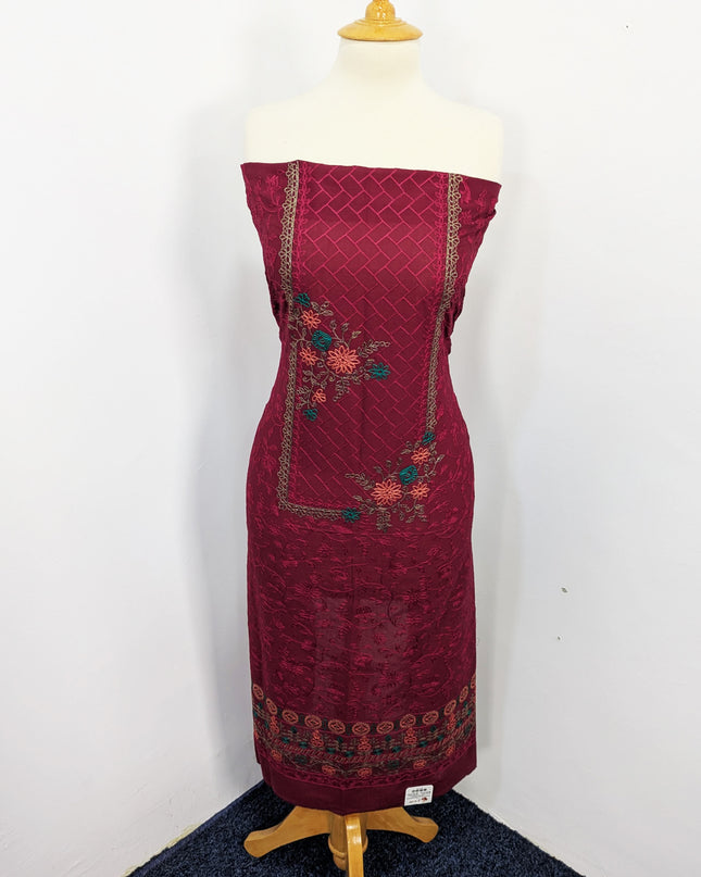 Fancy Embroidered Digital  Lawn Unstitched