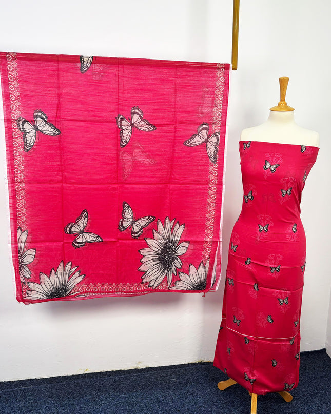 Fancy Digital Printed Lawn All Over 3piece Unstitched