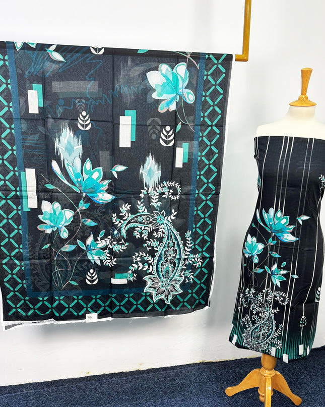 Fancy Digital Printed Lawn All Over 3piece Unstitched