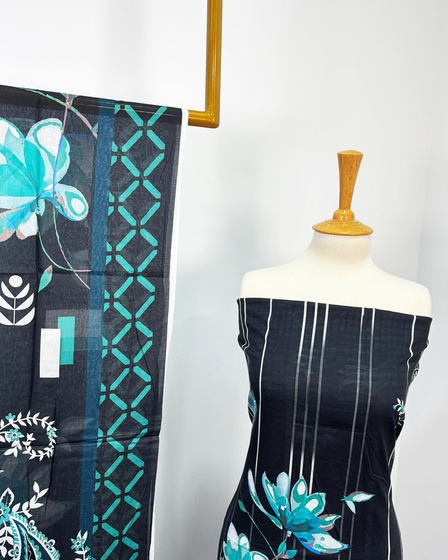 Fancy Digital Printed Lawn All Over 3piece Unstitched
