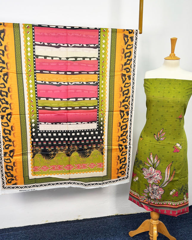 Fancy Digital Printed Lawn All Over 3piece Unstitched