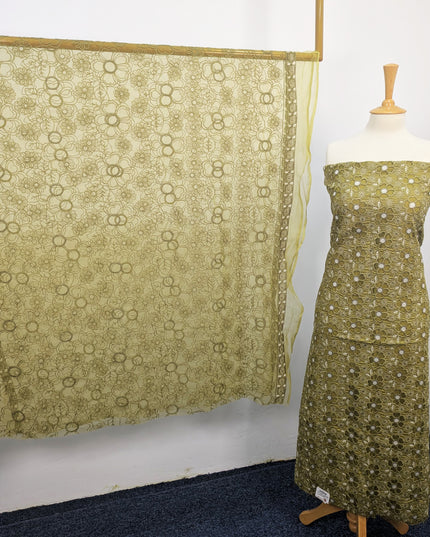 Fancy Lawn With 3D Net Work & Net Dupatta