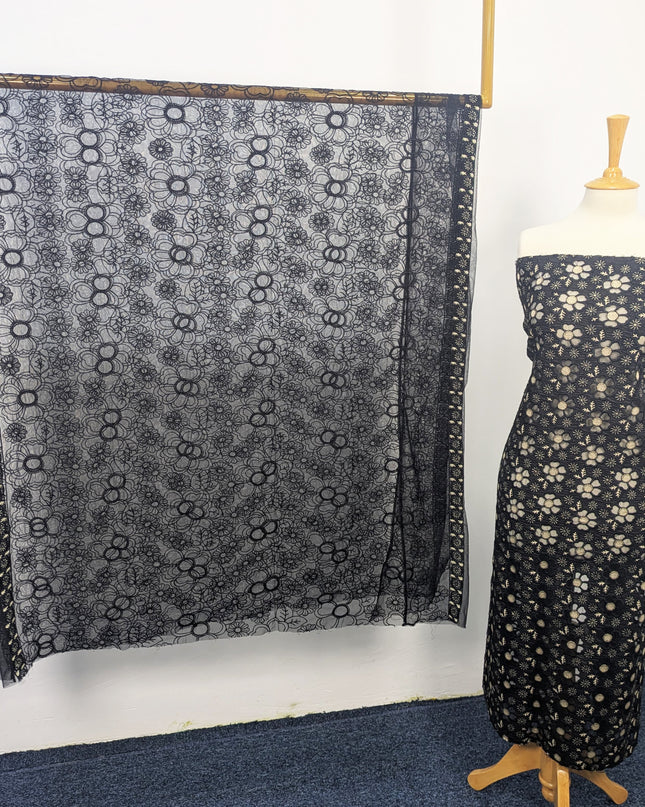 Fancy Lawn With 3D Net Work & Net Dupatta