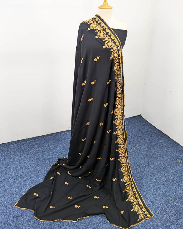 Handmade Embroidered + Paka Shesha Work Shawl