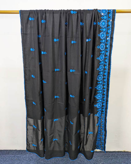 Handmade Embroidered + Paka Shesha Work Shawl