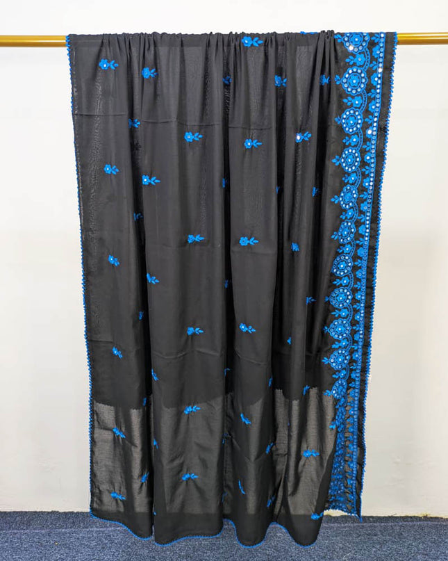 Handmade Embroidered + Paka Shesha Work Shawl