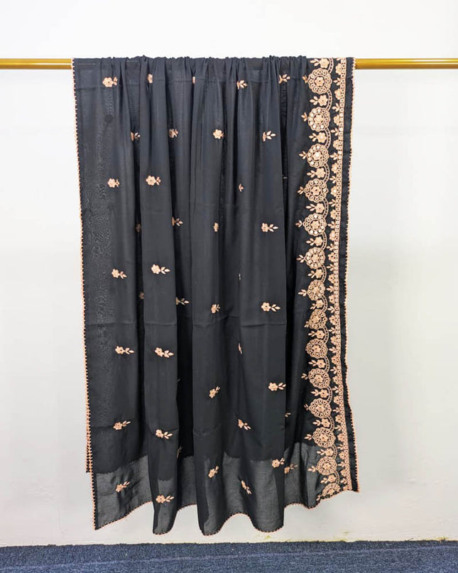 Handmade Embroidered + Paka Shesha Work Shawl