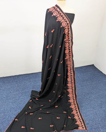 Handmade Embroidered + Paka Shesha Work Shawl