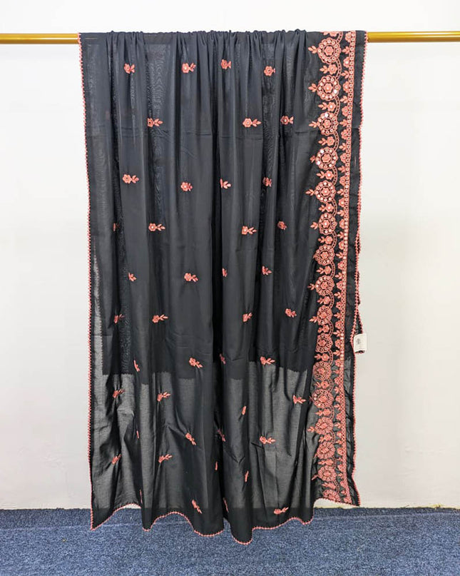 Handmade Embroidered + Paka Shesha Work Shawl