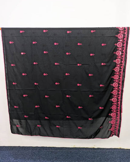 Handmade Embroidered + Paka Shesha Work Shawl
