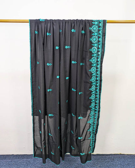 Handmade Embroidered + Paka Shesha Work Shawl