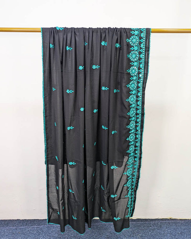 Handmade Embroidered + Paka Shesha Work Shawl