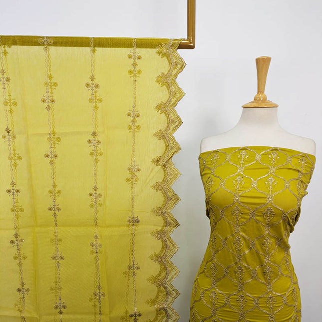 Fancy Embroidered Lawn 3Pc Unstitched