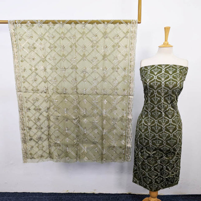 Lawn with Embroidered Work 3Pc Unstitched