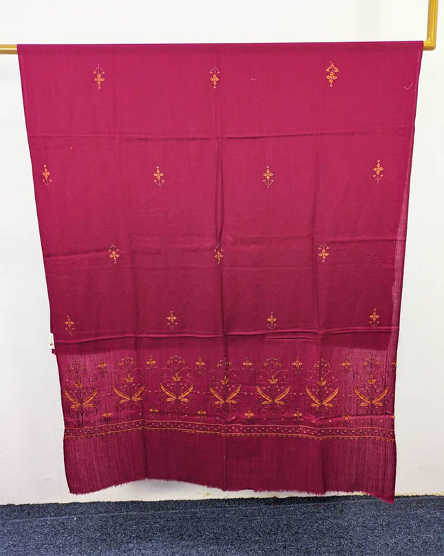 Fancy Embroidered Wool Shawl