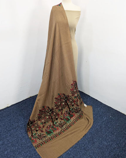 Fancy Multi Colour Embroidered Wool Shawl