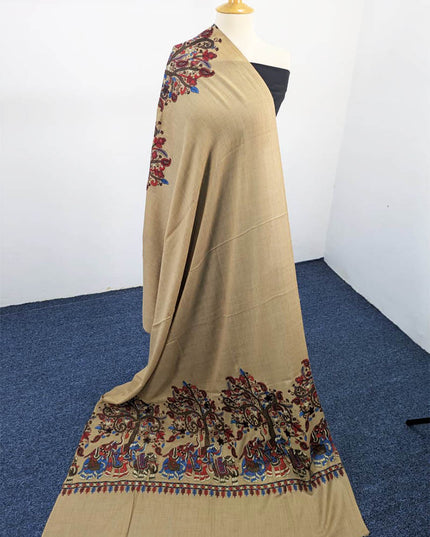 Fancy Multi Colour Embroidered Wool Shawl
