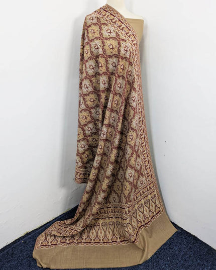 Fine Jaycard Work Wool Shawl (Ready To Wear)