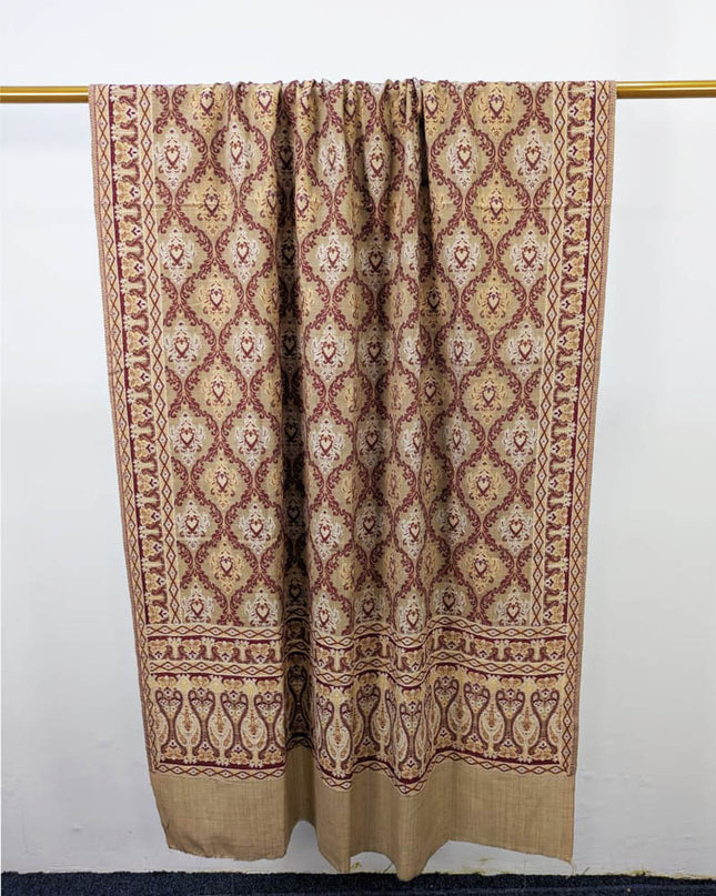 Fine Jaycard Work Wool Shawl (Ready To Wear)