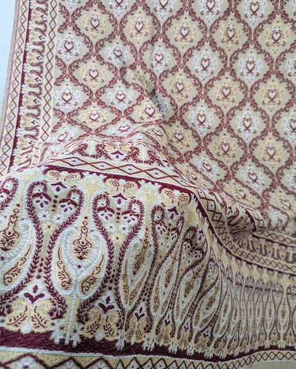 Fine Jaycard Work Wool Shawl (Ready To Wear)