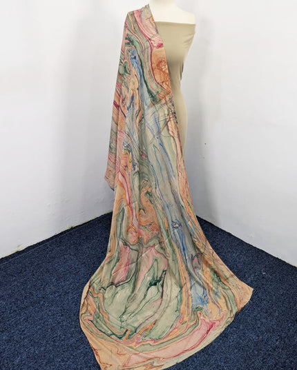 Fancy Tie & Dye Wool Shawl ( Ready To Wear )