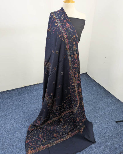 Fancy Embroidered Wool Shawl