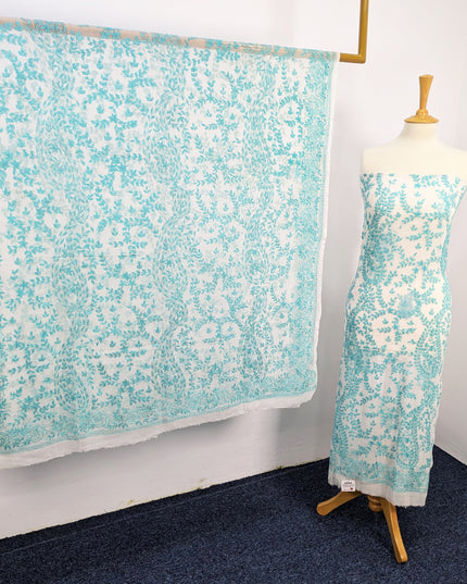 China Crinkle Kacha Tanka work Full Jaal Dupatta