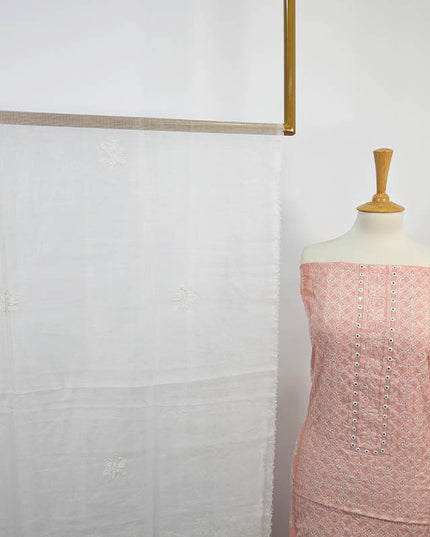 Handmade Paper Cotton Shadow Work 2 pc Unstitched
