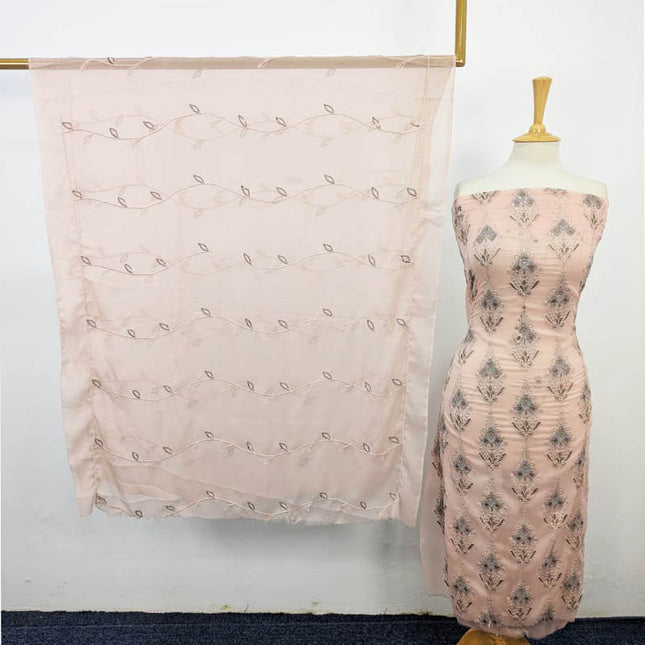 Fancy Embroidered Crinkle Chiffon 2PC Unstitched