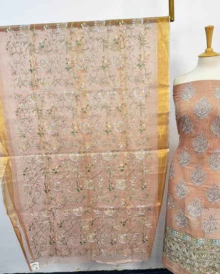 Fancy Masuri with Full Jaal Pearls Work Dupatta 2PC Unstitched