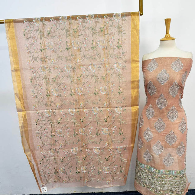 Fancy Masuri with Full Jaal Pearls Work Dupatta 2PC Unstitched