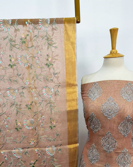 Fancy Masuri with Full Jaal Pearls Work Dupatta 2PC Unstitched