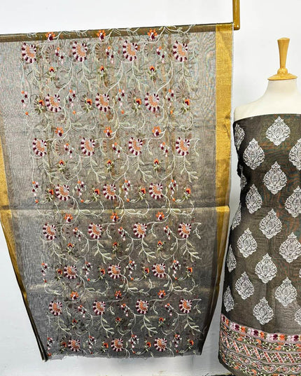 Fancy Masuri with Full Jaal Pearls Work Dupatta 2PC Unstitched