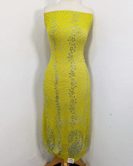 Pure China Crinkle with Chunnri Mukesh Work 2PC Unstitched