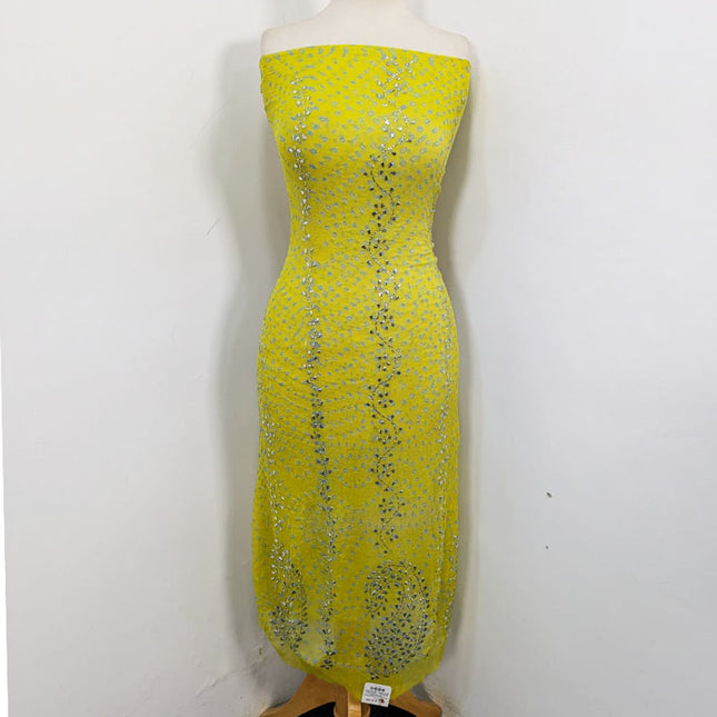 Pure China Crinkle with Chunnri Mukesh Work 2PC Unstitched