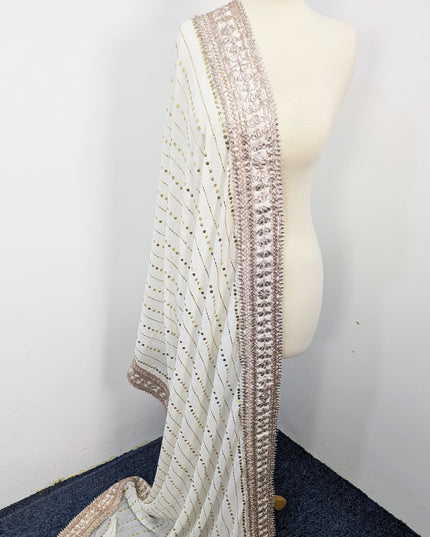 Handmade Indian 60 Gram Fabric With Indian Mukesh + Gotta Work