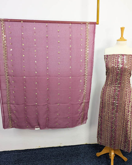 Fancy Embroidered Sitara Work Chiffon  2 pc Unstitched