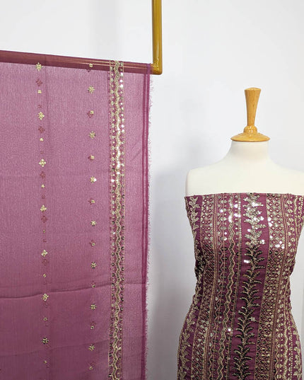 Fancy Embroidered Sitara Work Chiffon  2 pc Unstitched