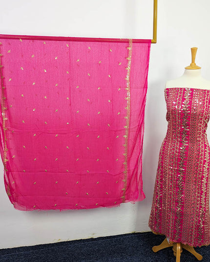 Fancy Embroidered Sitara Work Chiffon  2 pc Unstitched