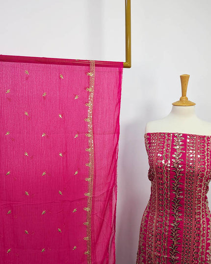 Fancy Embroidered Sitara Work Chiffon  2 pc Unstitched