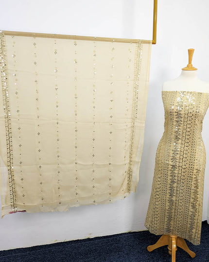 Fancy Embroidered Sitara Work Chiffon  2 pc Unstitched