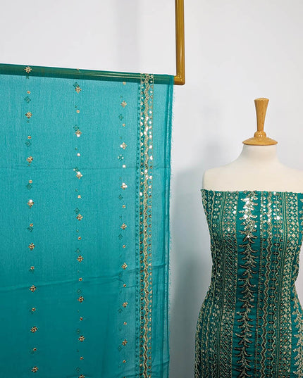 Fancy Embroidered Sitara Work Chiffon  2 pc Unstitched