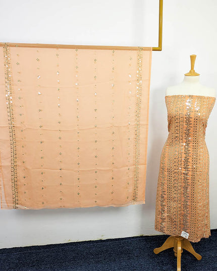 Fancy Embroidered Sitara Work Chiffon  2 pc Unstitched