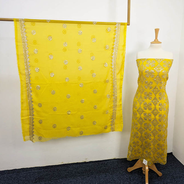 Fancy Embroidered Sitara Work Chiffon  2 pc Unstitched